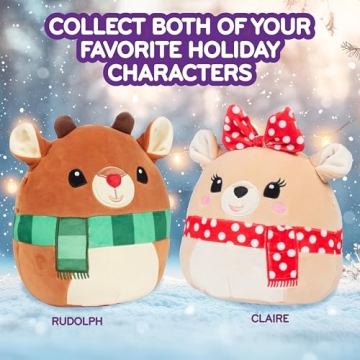 Squishmallows Rudolph & Clarice Set - Adorable Plush Duo