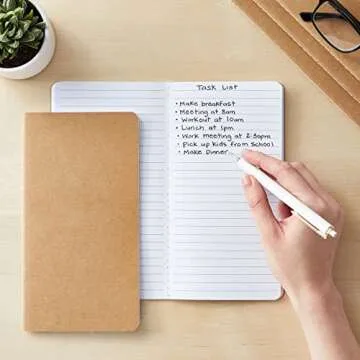 Paper Junkie 48 Pack Kraft Paper Notebooks Bulk, H5 Lined Journals for Writing, Students, Office, Travelers (80 Pages) - Travelers Notebook - Lined Journal Blank - Blank Notebook