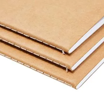 Paper Junkie 48 Pack Kraft Paper Notebooks Bulk, H5 Lined Journals for Writing, Students, Office, Travelers (80 Pages) - Travelers Notebook - Lined Journal Blank - Blank Notebook