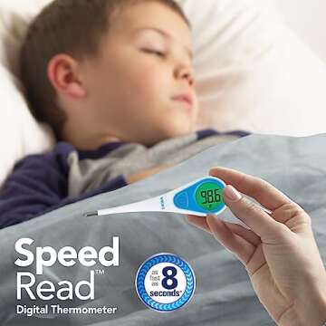 Vicks SpeedRead Digital Thermometer with Color-Coded Temperature Readings, Use as Oral Thermometer, Baby Rectal Thermometer or Under The Arm, Water Resistant, FSA and HSA Eligible