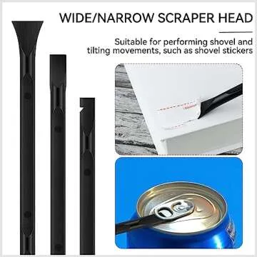 9-Piece Non-Scratch Plastic Scraper Tool Set for Cleaning