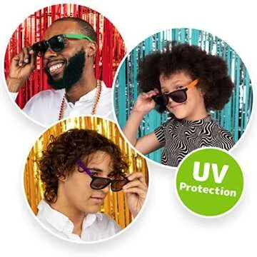 PREXTEX 25-Pack Kids Sunglasses Bulk - Neon Sunglasses - Bulk Sunglasses for Kids - Perfect Kids Party Favors for Summer, Beach Party - Bulk Kids Summer Glasses for Kids and Adults