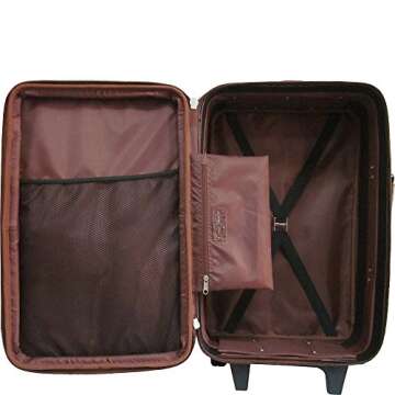 Amerileather Waxy Brown Leather Two Piece Set Traveler