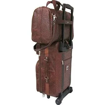 Amerileather Waxy Brown Leather Two Piece Set Traveler