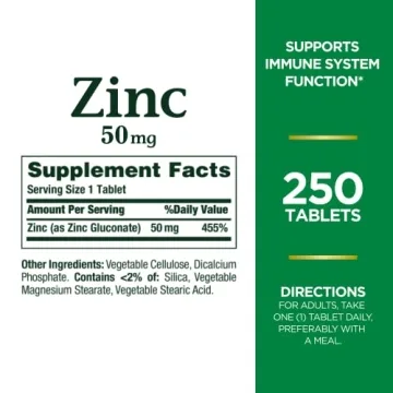 Nature's Bounty Zinc 50mg for Immune & Skin Health