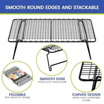 MIU Stackable Cooling Racks - Durable & Non-Stick Set of 2