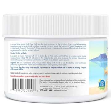 Nordic Naturals Nordic Omega-3 Gummies, Tangerine - 60 Gummies - 82 mg Total Omega-3s with EPA & DHA - Non-GMO - 30 Servings