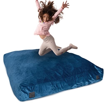 Milliard Crash Pad Sensory Pad with Foam Blocks for Kids and Adults - Washable Cover (Blue)