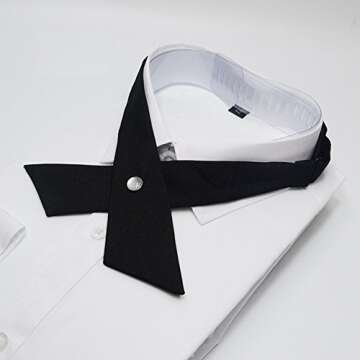 Tie for Men Women Adjustable Criss-Cross Bowtie School Uniform Pre Tied Bows for Girls Neck Tie Acce...