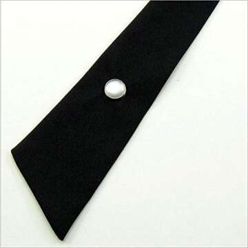 Tie for Men Women Adjustable Criss-Cross Bowtie School Uniform Pre Tied Bows for Girls Neck Tie Accessories PTK03 (2 pcs Black)