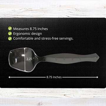 Durable 8.75" Disposable Clear Plastic Serving Spoons