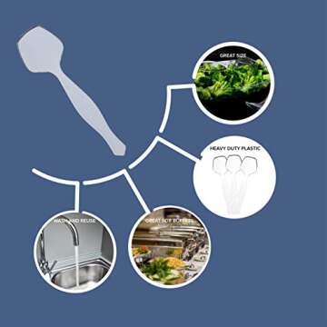 Durable 8.75" Disposable Clear Plastic Serving Spoons