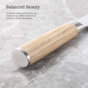 Shun Classic Blonde 6.5" Nakiri Knife, Handcrafted Japanese Vegetable Knife, VG-MAX Core with Damascus Stainless Steel Cladding, Pakkawood Handle, Slicing Tool for Professional and Home Chefs