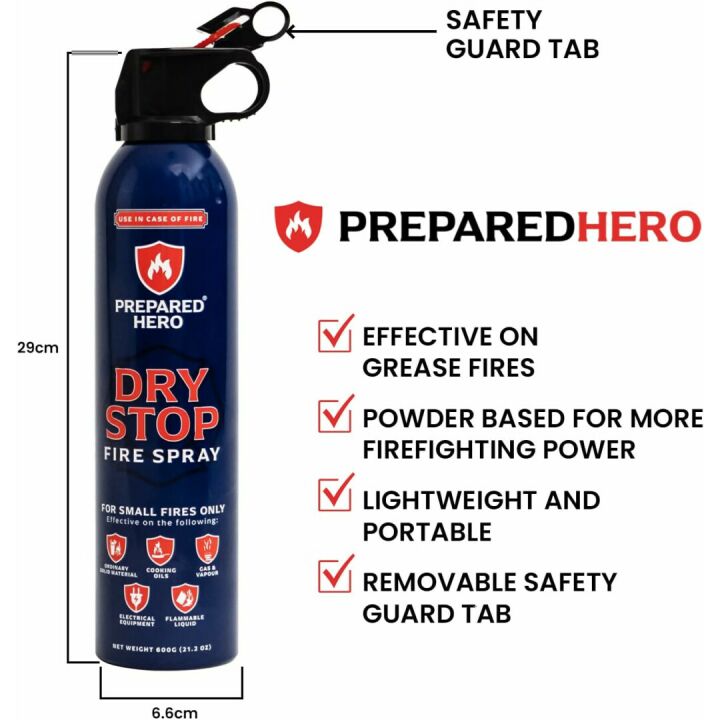 Portable Fire Extinguisher Spray - 8 Pack by Prepared Hero