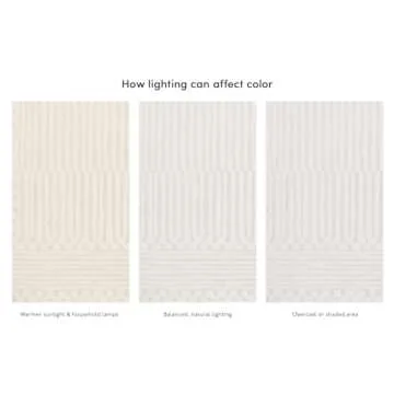 Revival Rugs Soloba 6'7"x9' Washable Area Rug for Living Room Bedroom - 100% Recycled Oeko-TEX Certified, Medium Pile, Beige, Cream