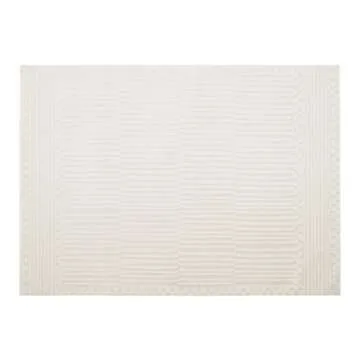Revival Rugs Soloba 6'7"x9' Washable Area Rug for Living Room Bedroom - 100% Recycled Oeko-TEX Certified, Medium Pile, Beige, Cream