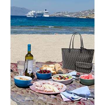 textmenow Women's Puffer Tote Handbags Purse Sets for Women Large Leather Clutch Dupes Hobo Shoulder Bag Travel Beach 3pcs (black), L17.5inch W6inch H10.5inch