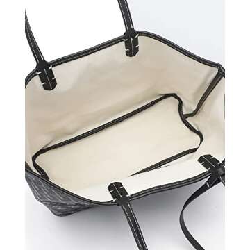 textmenow Women's Puffer Tote Handbags Purse Sets for Women Large Leather Clutch Dupes Hobo Shoulder Bag Travel Beach 3pcs (black), L17.5inch W6inch H10.5inch