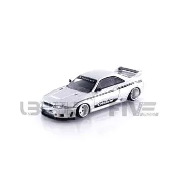 True Scale Miniatures Model Car Compatible with Nissan Skyline GT-R (R33) DAI33 V1 Limited Edition 1/64 Diecast Model Car Kaido House KHMG097, Black