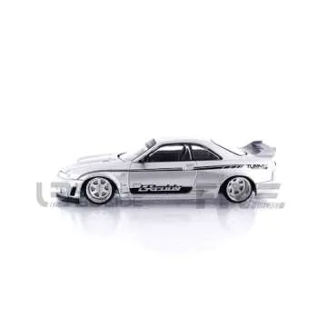 True Scale Miniatures Model Car Compatible with Nissan Skyline GT-R (R33) DAI33 V1 Limited Edition 1/64 Diecast Model Car Kaido House KHMG097, Black