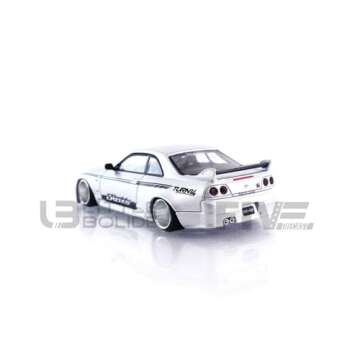True Scale Miniatures Model Car Compatible with Nissan Skyline GT-R (R33) DAI33 V1 Limited Edition 1/64 Diecast Model Car Kaido House KHMG097, Black