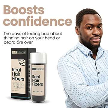Hair Illusion 100% Natural Human Hair Fibers Not Synthetic for Men and Women, Premium Hair Building ...