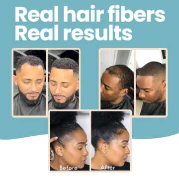 Hair Illusion 100% Natural Human Hair Fibers Not Synthetic for Men and Women, Premium Hair Building Formulation, Large, 38 g Bottle, Jet Black