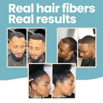 Hair Illusion 100% Natural Human Hair Fibers Not Synthetic for Men and Women, Premium Hair Building Formulation, Large, 38 g Bottle, Jet Black