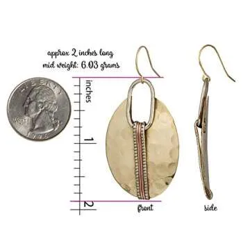 Lightweight SPUNKYsoul Boho Hammered Earrings for Women