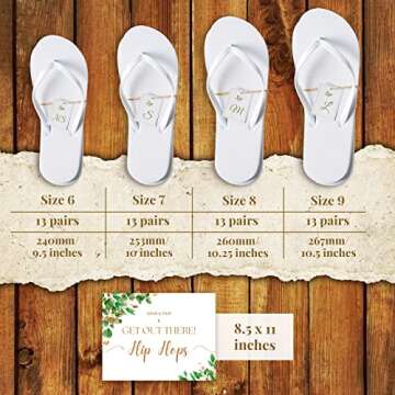 Glow & Glisten Bulk Flip Flops For Wedding Guest | Wholesale Pack of 52 Pairs (White)