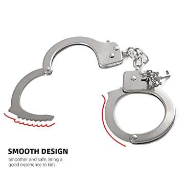 FZCRRDU KOCCAE Toy Handcuffs with Keys Plush Handcuff Police Costume Party Supplies Accessory Stage Party Props Pretend Play Handcuffs