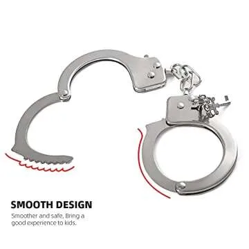 FZCRRDU KOCCAE Toy Handcuffs with Keys Plush Handcuff Police Costume Party Supplies Accessory Stage Party Props Pretend Play Handcuffs