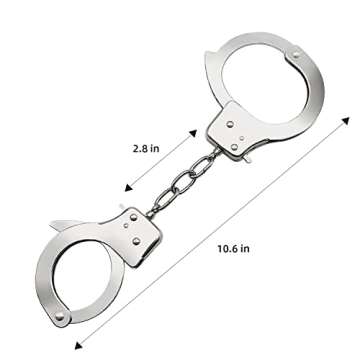 FZCRRDU KOCCAE Toy Handcuffs with Keys Plush Handcuff Police Costume Party Supplies Accessory Stage Party Props Pretend Play Handcuffs