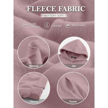 Trendy Queen Womens Oversized Hoodies Fleece Sweatshirts Long Sleeve Sweaters Pullover Fall Outfits Winter Clothes Dark Pink S