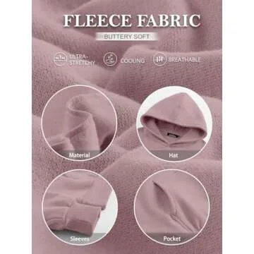 Trendy Queen Womens Oversized Hoodies Fleece Sweatshirts Long Sleeve Sweaters Pullover Fall Outfits Winter Clothes Dark Pink S