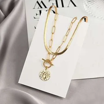 Elegant Yoosteel Honey Bee Necklace for Women