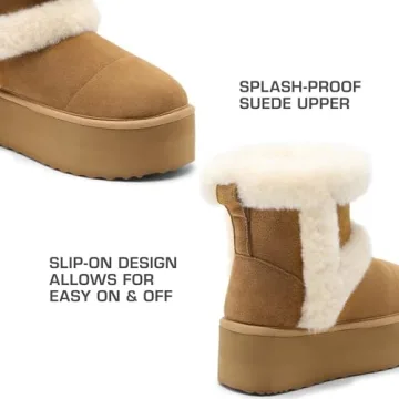 DREAM PAIRS Winter Platform Fur Boots - Stylish & Warm