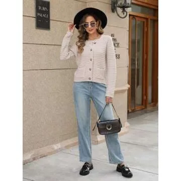 Stylish Chunky Knit Cardigan for Women | DZJYCJ