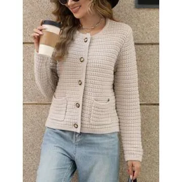 Stylish Chunky Knit Cardigan for Women | DZJYCJ