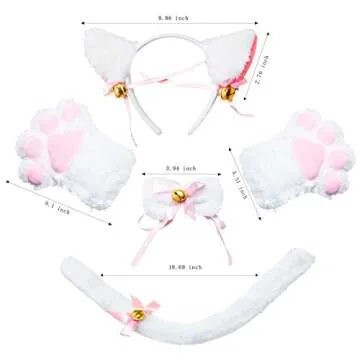 Beelittle Cat Cosplay Costume Set for All Ages with Tail and Ears