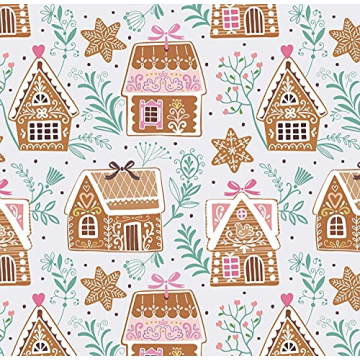 Gingerbread House Holiday Wrapping Paper - 3 Sheets