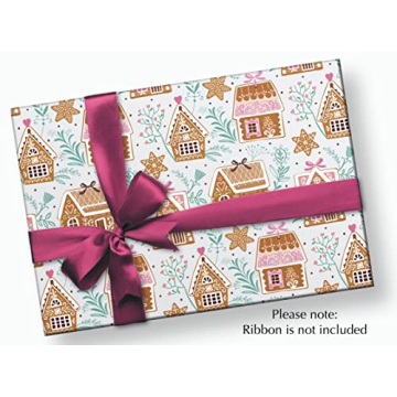 Gingerbread House Holiday Wrapping Paper - 3 Sheets