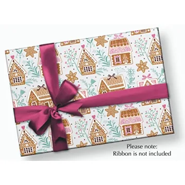 Gingerbread House Holiday Wrapping Paper - 3 Sheets
