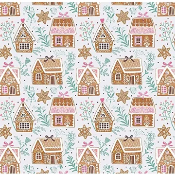 Gingerbread House Holiday Wrapping Paper - 3 Sheets