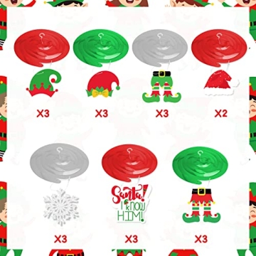 K KUMEED Elf Christmas Hanging Swirls 20 Pcs Decor