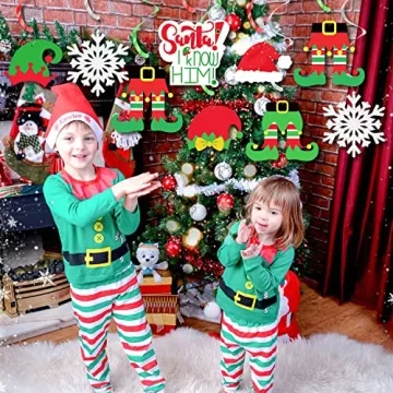 K KUMEED Elf Christmas Hanging Swirls 20 Pcs Decor