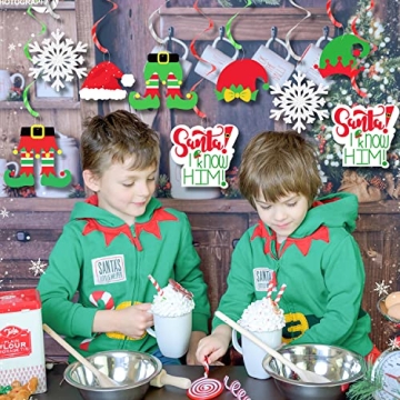 K KUMEED Elf Christmas Hanging Swirls 20 Pcs Decor
