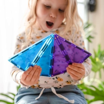 Connetix Rainbow Geometry Pack - 30 Colorful Magnetic Tiles