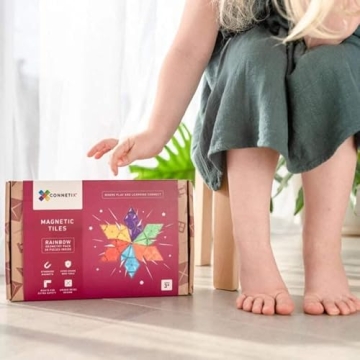 Connetix Rainbow Geometry Pack - 30 Colorful Magnetic Tiles