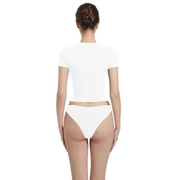 Abonlen Fitted Y2K Crewneck Tees for Women